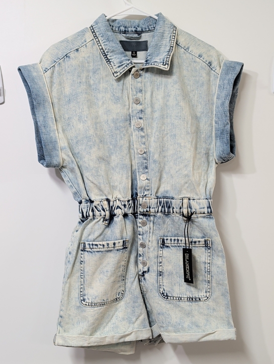 Blank NYC Pants - BlankNYC Acid Wash Denim Romper Size Small